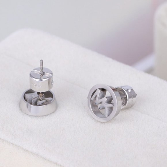 Michael Kors Metal Hollow Round Earrings - Picture 6 of 6